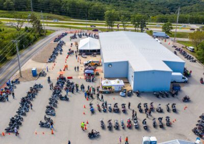 Aerial view of Harley Davidson